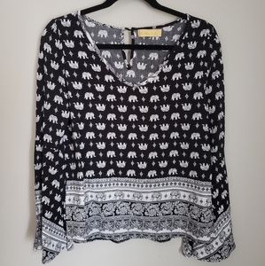 Boho elephant top